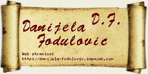 Danijela Fodulović vizit kartica